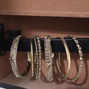 Elegant Gold Bangle Set